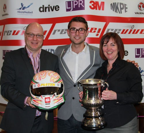 Mark Llewellyn and Terry Mullen from Revive! with BTCC-driver Andrew Jordan