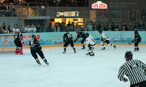 Papa John's pizza opening in ice rink